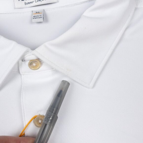 Peter Millar BMW Championship Summer Comfort Golf Polo Shirt XL Stretch White - Picture 13 of 14